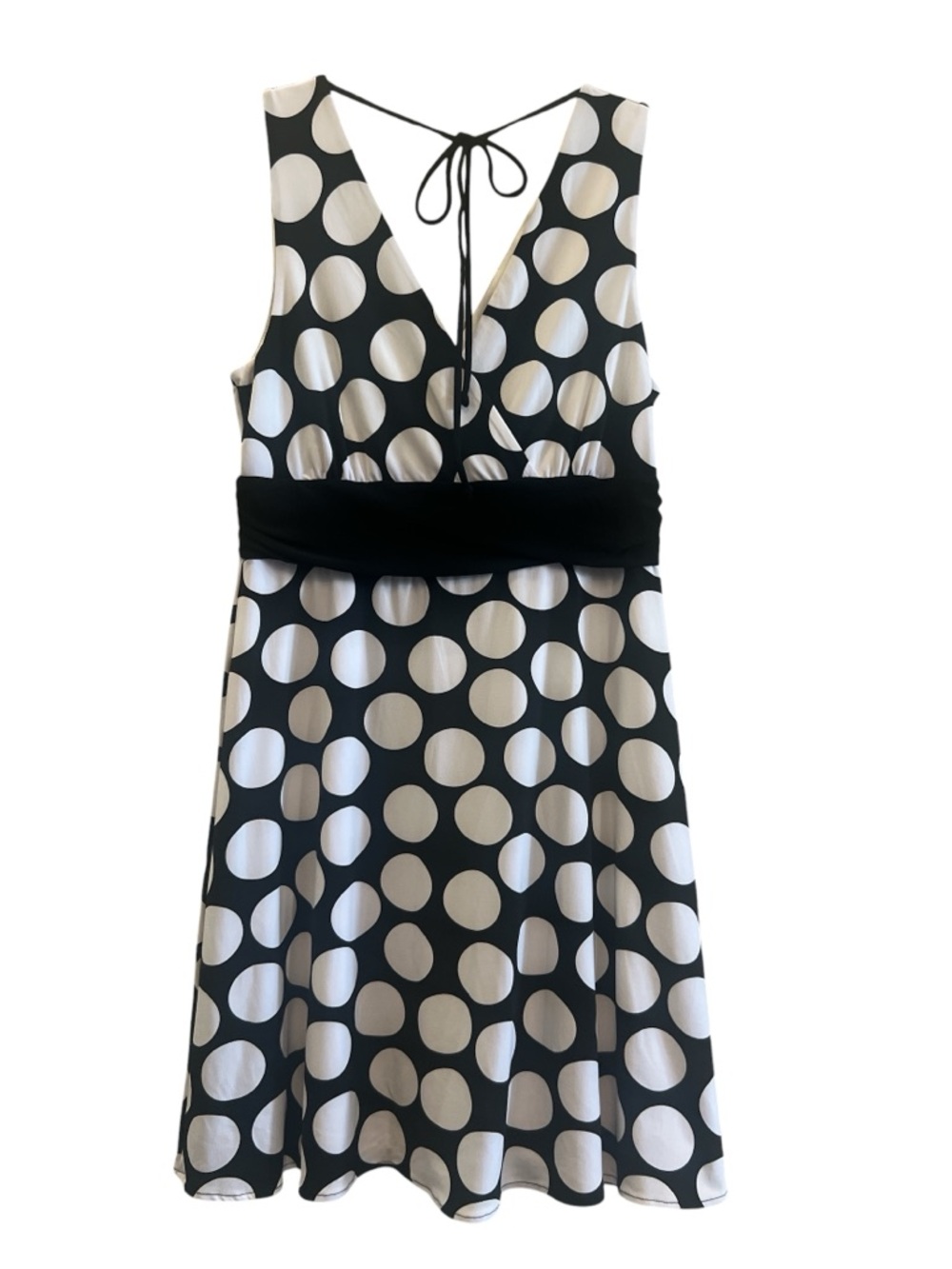 White House Black Market White and Black Polka Dot Mini Dress